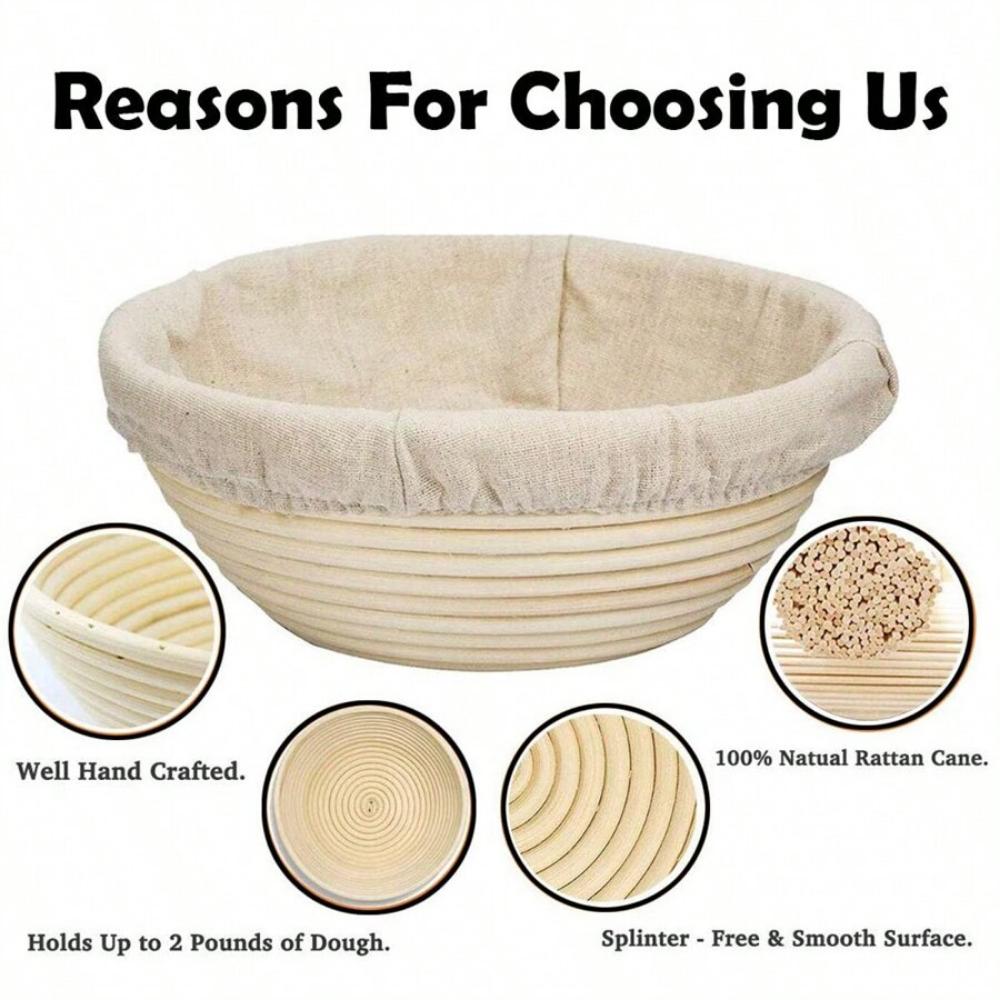 Vine Bread Fermentation Basket, Natural Oval Rattan Core Dough, Bread Fermentation Sour Dough Bread Basket Used for Baking