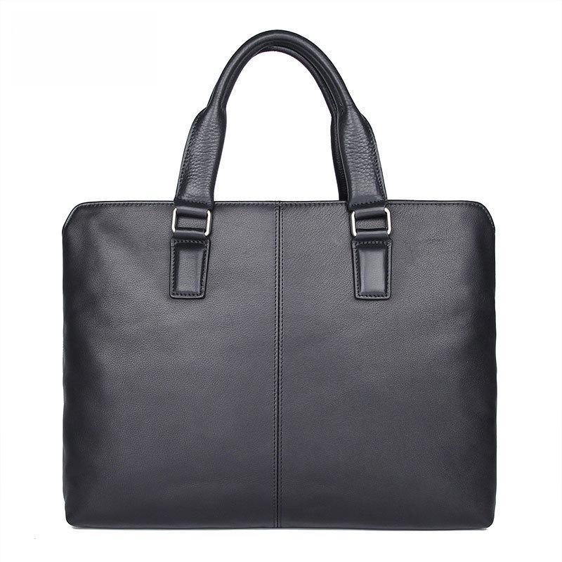 Jiameida Men's Genuine Leather Handbag - 14" Laptop Business Briefcase