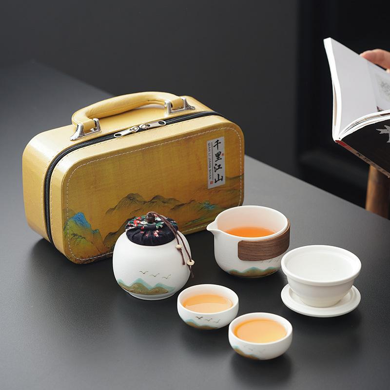 High-end Ceramic Teapot Car Express Cup Chinese Aoyama Asuka Yanhe Kung Fu Tea Set