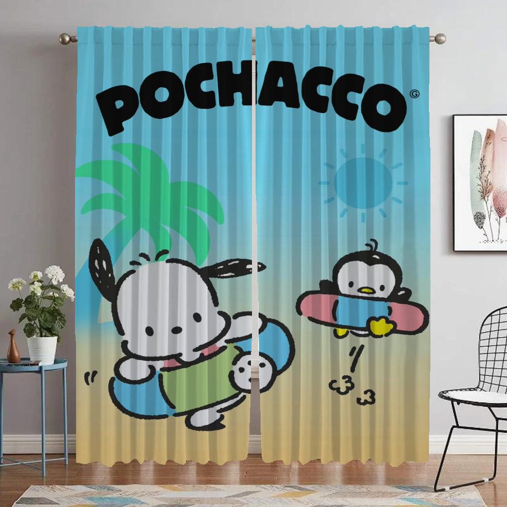 Pachaccos Mörkläggningsgardin för Rum 2 Paneler Tyll för Sovrum Rullgardiner Rumsavdelare Eleganta Rumsgardiner Heminredningsgardiner