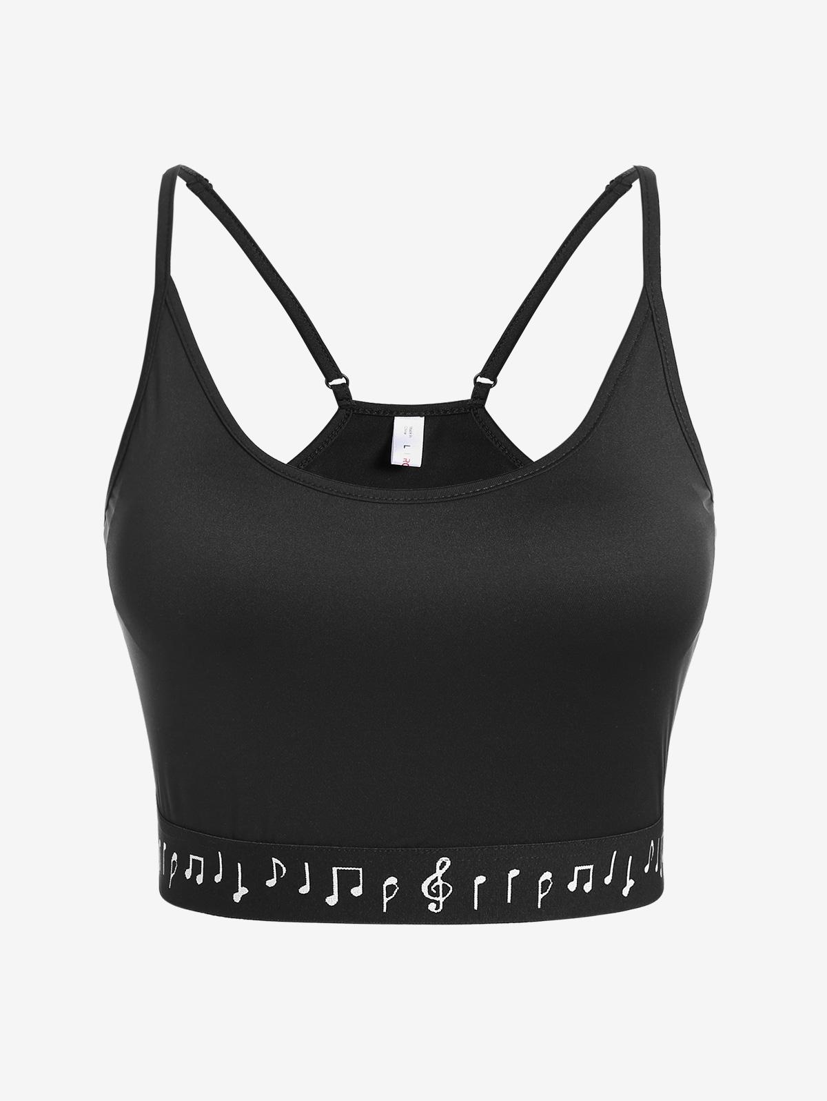 

Однотонный укороченный топ с принтом Rosegal Plus Size Notes