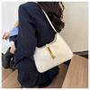 Trendy 2023 Winter New Pure Color Pu Underarm Bag French Style Shoulder Bag For Women