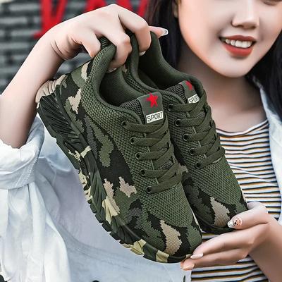 Camouflage Shoes for Men Outdoor Climbing Working Shoe Mesh Breathable Casual Shoes Non Slip Sneaker Hiking Shoes for Women