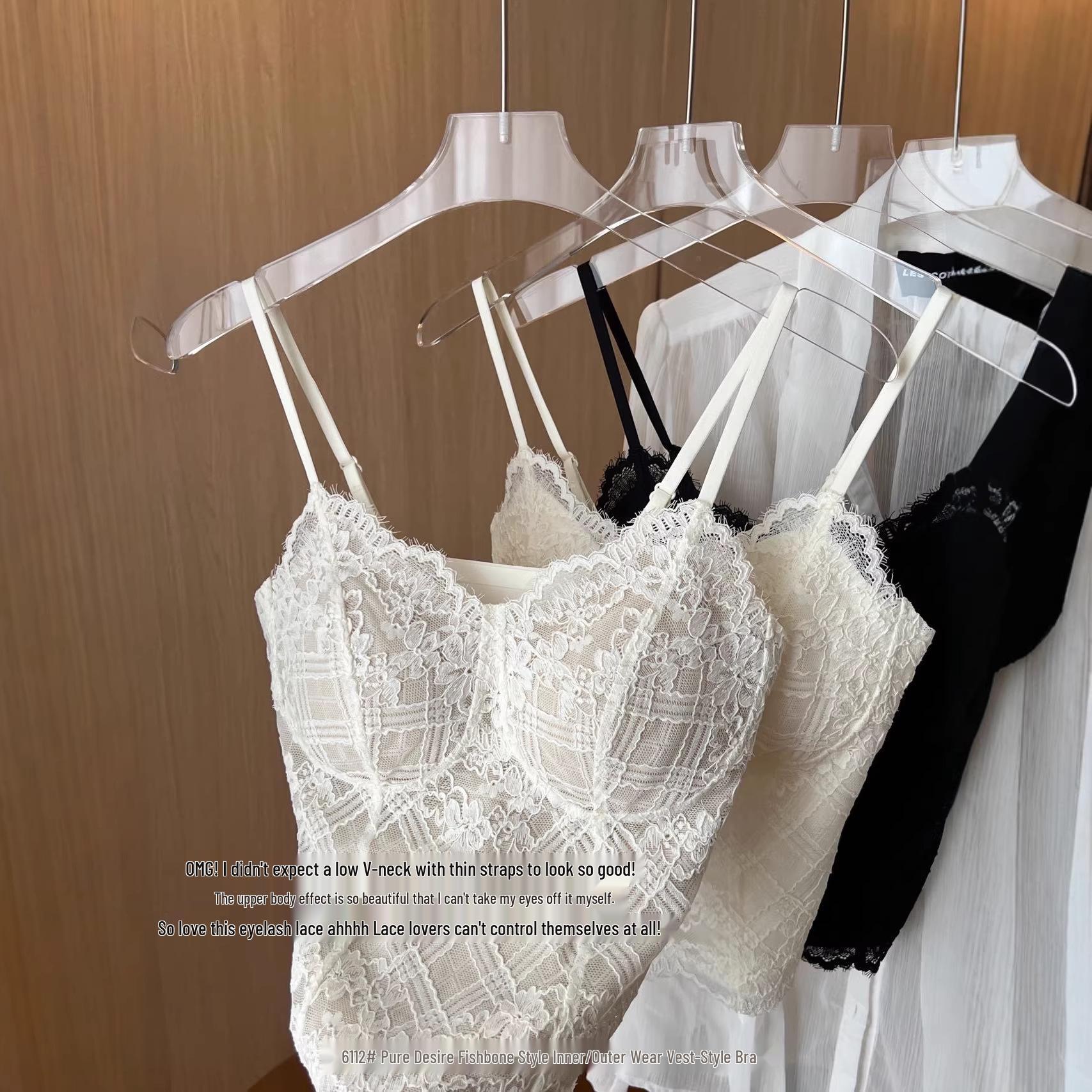 

Женский бесшовный кружевной топ-майка с V-образным вырезом и мягкими чашечками – Удобный базовый слой для весны/лета Medium кремовый/белый