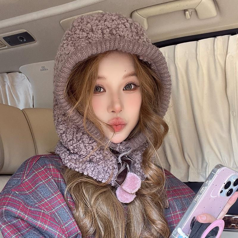 Autumn and winter new wool stacking knitted hat children's trend solid color versatile warm ear protector wool hat cold hat