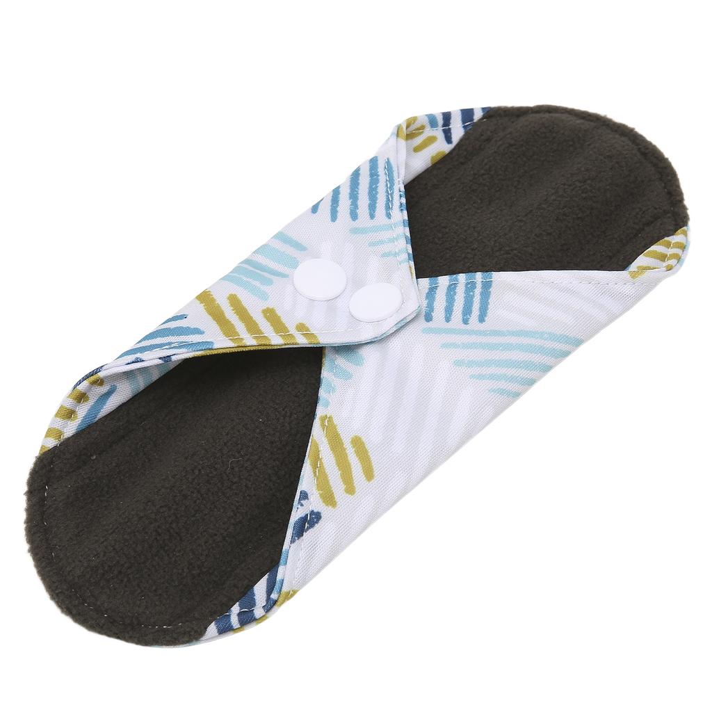 Reusable Menstrual Pads Washable Bamboo Charcoal Cloth Leakproof Feminine Sanitary Pads Pads for