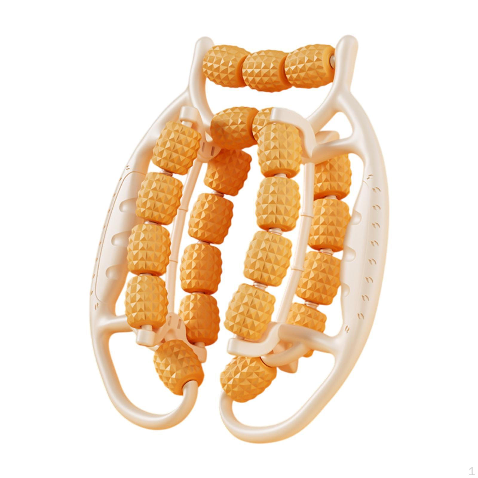 

Роликовий масажер для ніг, ручний 23-точковий роликовий масажний ступінь глибокого масажу, затиск для занять спортом у тренажерному залі помаранчевий