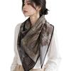 Customized model, new autumn and winter double-sided printed imitation cashmere scarf, warm retro style outer cape, large shawl.