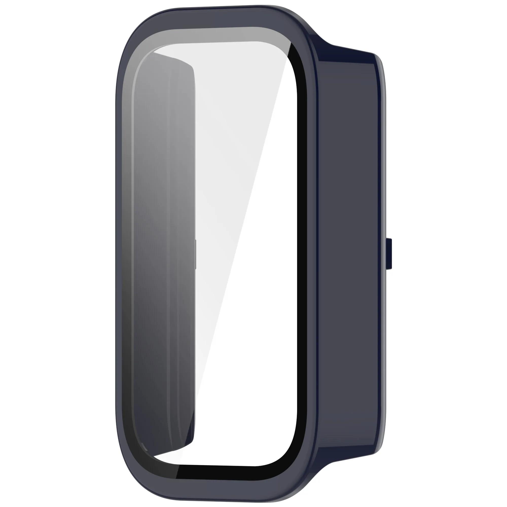 Tempered Glass+Case for Xiaomi Smart Band 9 Active Anti-scratch Screen Protector Bumper Protective Cover for Xiaomi Redmi Band 3 for Mi Band 9 Active