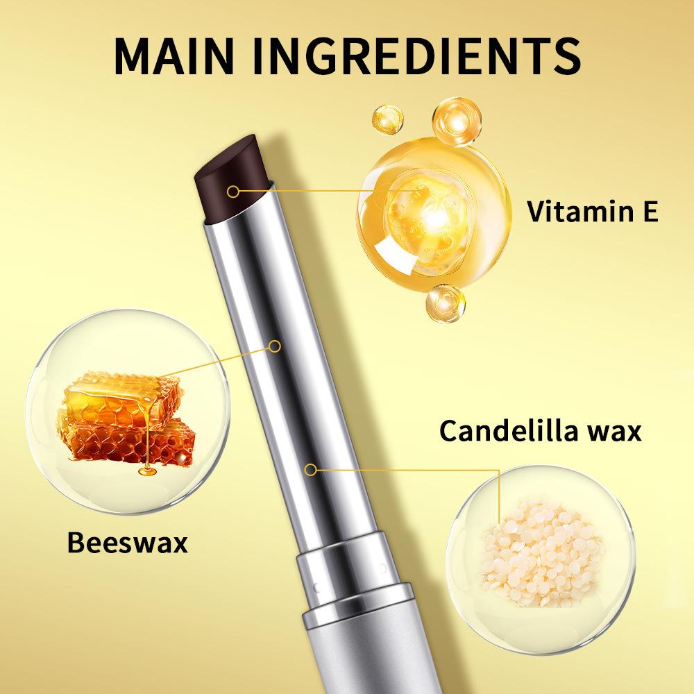 Black Honey Moisturizing Lipstick – Vitamin E Hydrating Lip Balm with Honey Extract, Nourishing & Long-Lasting Lip Care for Soft, Supple Lips