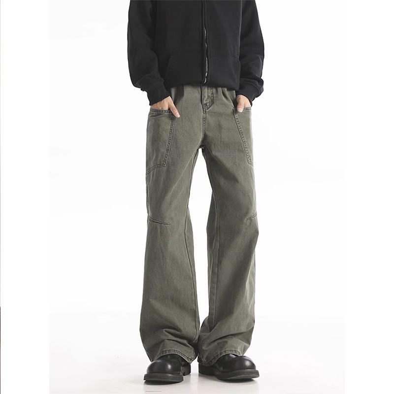 Американские ретро джинсы лесоруба мужские осенние трендовые брендовые с чувством дизайна свободные повседневные cleanfit прямые брюки S