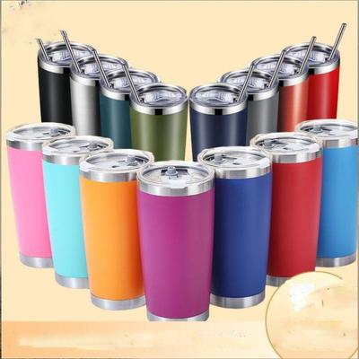 20oz Double-Layer Stainless Steel Thermos Cup – Cold-keeping Spray Finish for Cars & Beer
