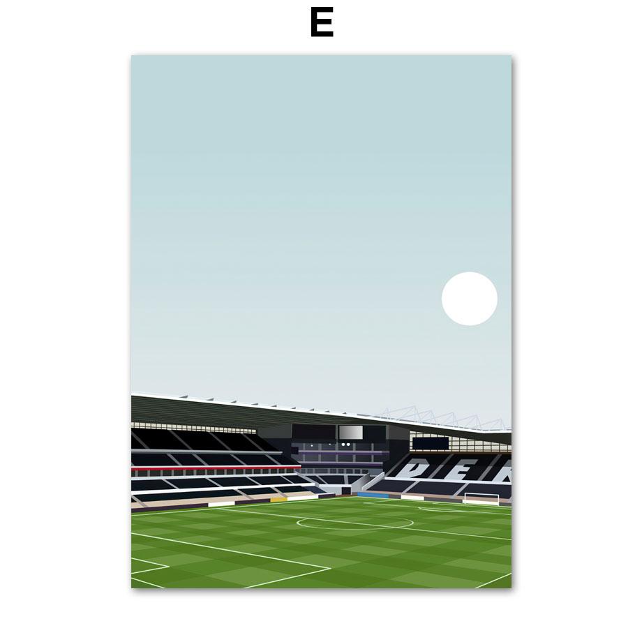 Minimalist England Football Stadium Pride Park Posters And Prints Wall Art Canvas Painting Wall Pictures Living Room Home Decor
