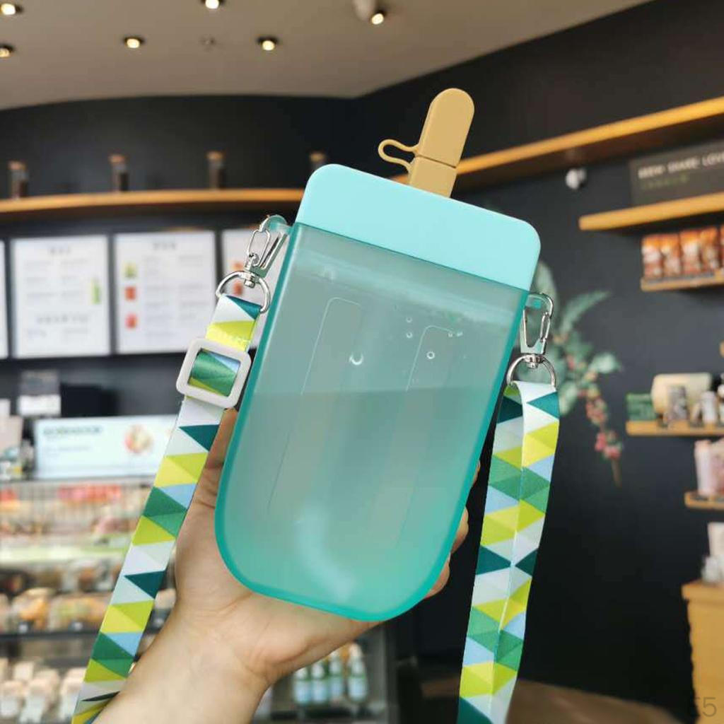 300ml Cute Straw Cup Water Bottle Transparent Juice Drinking Suitable for Adult Girls