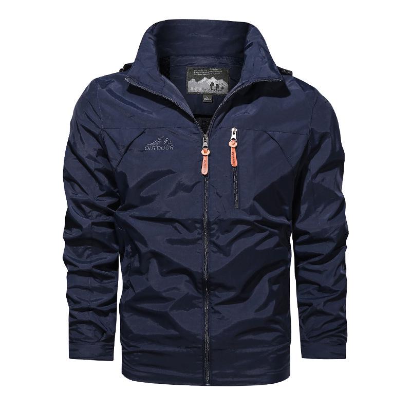 2022 Men's Plus Size Waterproof Windbreaker: Hooded, Windproof, Spring/Autumn Jacket