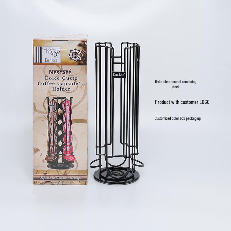 Sparrow s Nest Rotating Capsule Coffee Rack: Multi-functional Display and Storage Solution