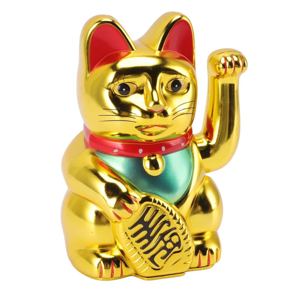 Battery Powered Fortune Cat Good Luck Welcoming Cat Wealth Cat Waving Cat for Hotel Restaurant 6in