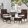 Day and Night - Day and Night 5-Piece Garden Furniture Set Brown Synthetic Rattan