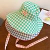 Fashionable Reversible Plaids Sun Hat Oversized Brims Fisherman Cap For Outdoor Activity Beach Trip And Street Headwear