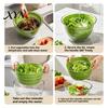 Safe Manual Food Dryer Vegetable Salad Spinner, Detachable Bowl And Mesh Basket Design, Spinner for Vegetables Hand-Centrifugal Dehydration