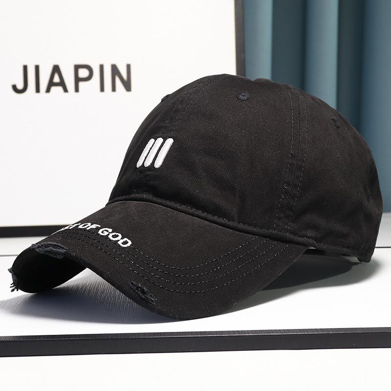 Hat Female Embroidery Letter Cap Tide Versatile Casual Student Baseball Cap Spring Summer Outdoor Sun Hat Men