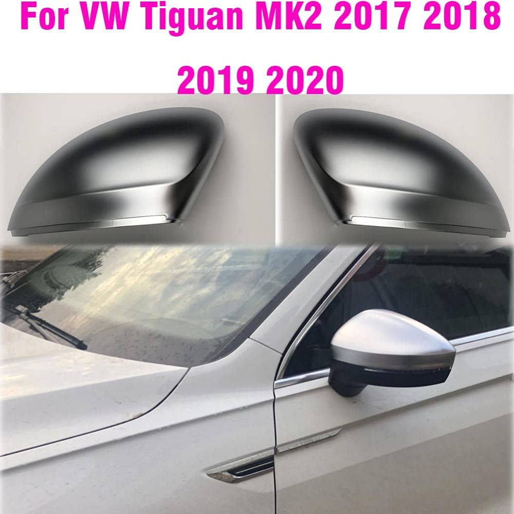 Rearview Side Wing Mirror Caps Cover,for VW Tiguan Allspace L MK2 2017 2018 2019 2020, Gloss Black