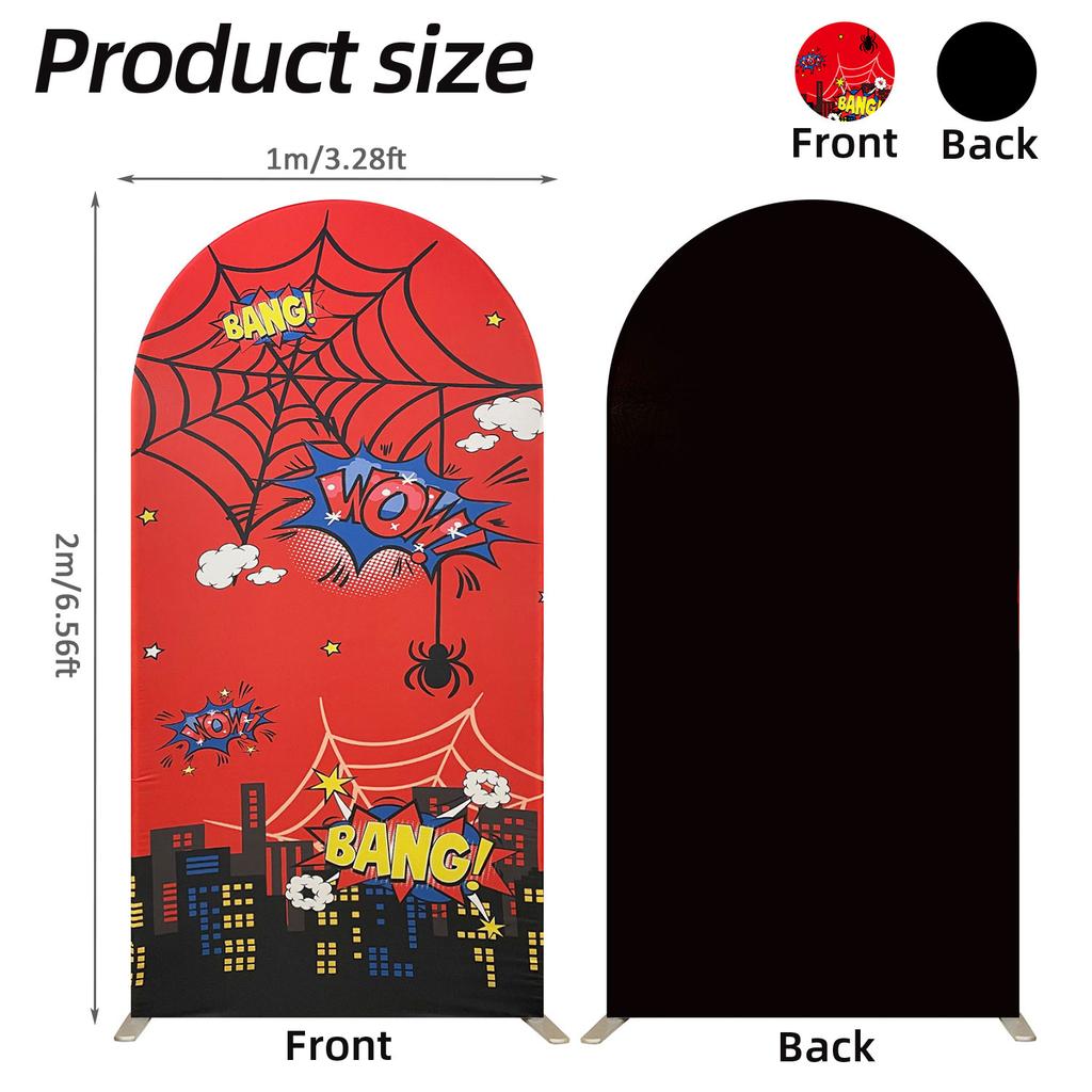 6.56ft Little Yellow Bear Arch Backdrop Arched Wall Covers Stretchy Background for Party Decorations Cute Baby Shower Decor