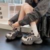 2025 trendy shoes versatile ins mesh platform women's autumn breathable height increase dad shoes casual sports shoes new