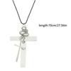 Unisex Crosses Charm Pendant Necklace with Sturdy Glass Special Gifts Accessory for Religious Occasions Daily Use
