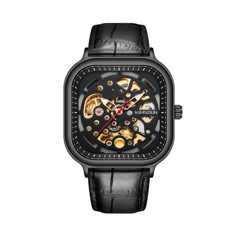 KIMSDUN Herrenuhr Top Marke Luxusuhr Mode Quadratisch Automatik Mechanisch Tafelschliff Herrenuhr
