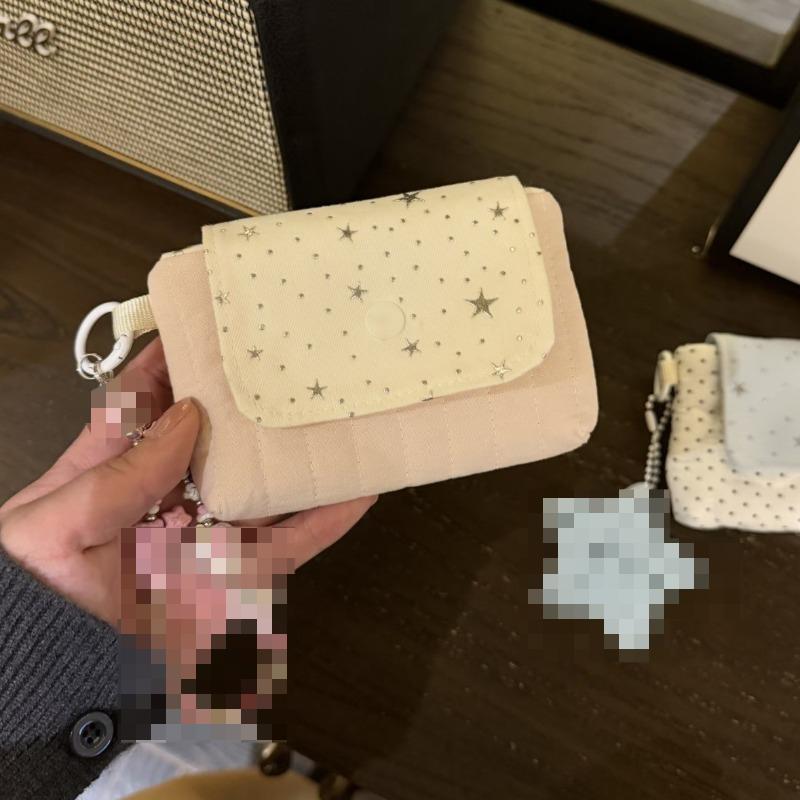 Roztomilé kreslené květinové prošívání Taška na ukládání dokumentů Peněženka na karty Peněženka na mince Peněženka na ID kartu Držitel řidičského průkazu Držák odznaku