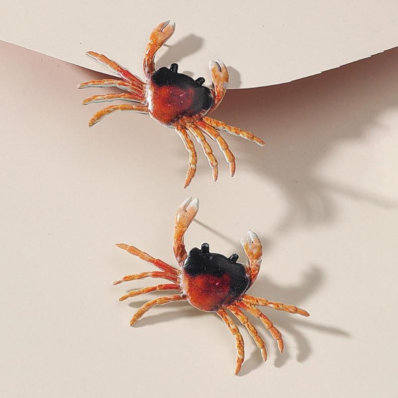 Big Crab Drop Dangle Earrings For Women Creative-Animal Resin Acrylic Earring Necklace Beach Party Gift Fashion Jewelry