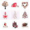 Fashion Christmas Brooch Christmas Tree Shoes Old Man Elk Wreath Snowflake Bell Pin Female