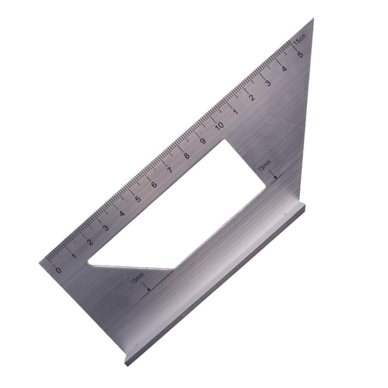 1PC Multifunctional Aluminum Woodwork Scriber T Ruler Multifunction Square 45/90 Degree Gauge Angle Ruler Measuring Woodworking Tool