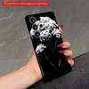 2DFlat Samsung phone case Black and White Floral Design Applicable to Galaxy S23 S24 S25ULTRA S26 A12 A14 A15 A16 A54 A55