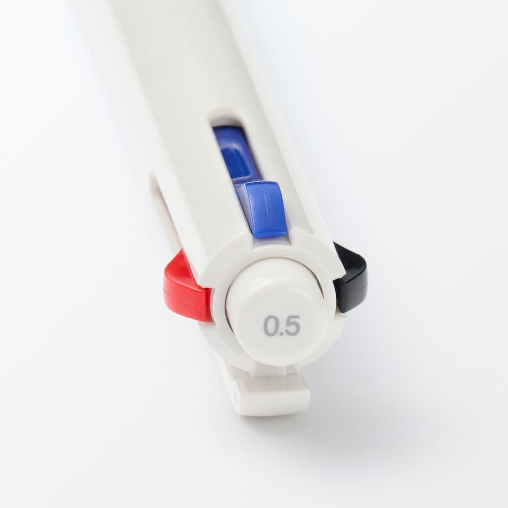 MUJI Ballpoint Pen and Mechanical Pencil and Blue Mechanical Pencil 83768249 Smooth-Writing 3-Color - 0.5mm Black, Red, / 0.5mm
