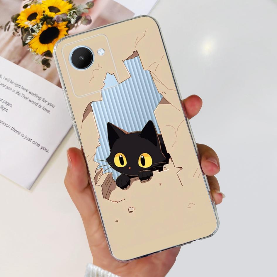 Für Realme C30 C30S Hülle RMX3690 RMX3581 Süßer Panda Weiche Klare Silikon Handyhülle auf RealmeC30 RealmeC30S Narzo 50i Prime Funda