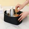 Makeup Storage Bag Zipper Closure Portable Toiletry Cosmetic Bag with Sturdy Handle for Travel Use