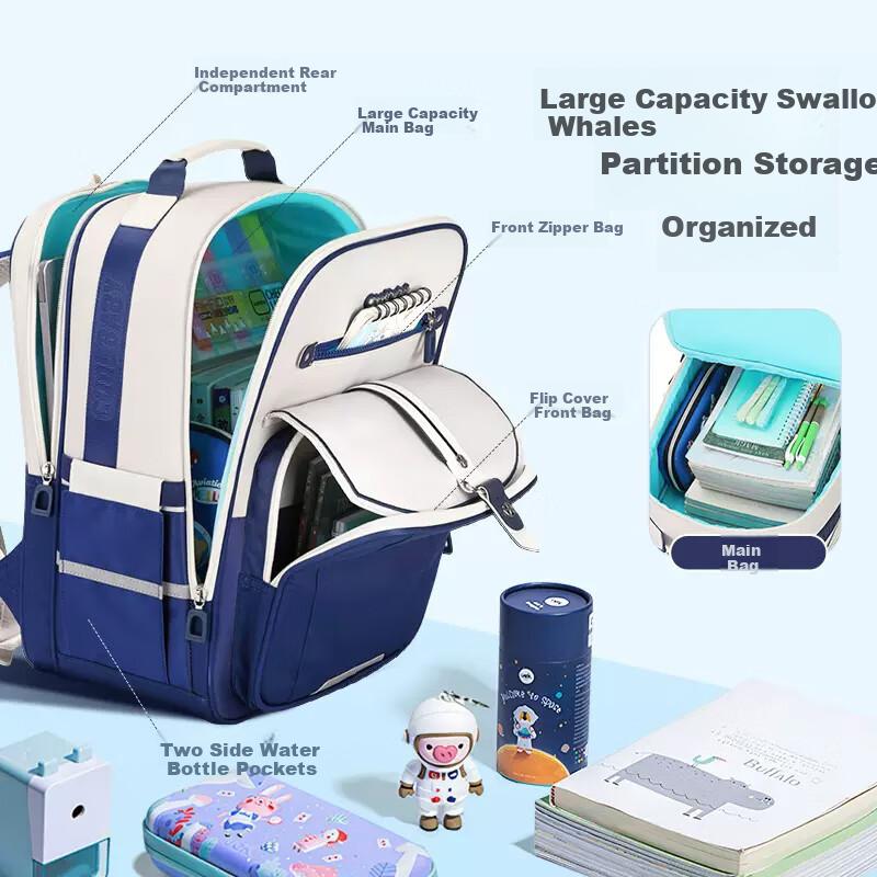 COOLBABY Schoolbag for Primary School Students with Cloud-Like Spine Protection And Weight Reduction,