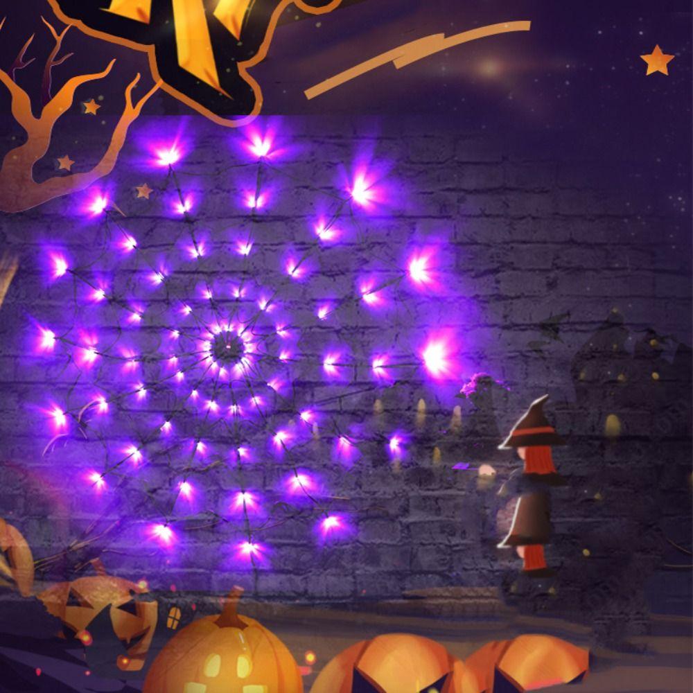 Creative Spider Web Light Funny Atmosphere Light Halloween LED Light String  Prop Layout