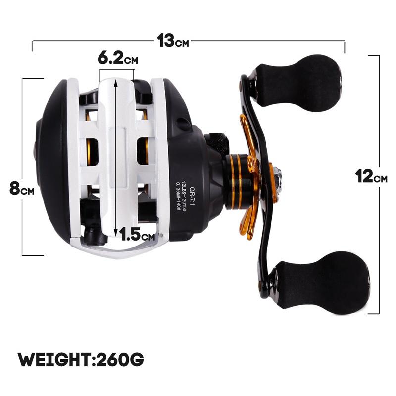 Fishing Reel 9+1 BB Bass Fishing Reel Baitcasting Reel Magnetic Brake System Fishing Line Wheel