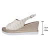 Fashion Buckle Strap Wedge Heel Sandals for Women Summer 2025 Plaid Pattern Platform Sandals Woman Thick Bottom Anti Slip Beach Shoes