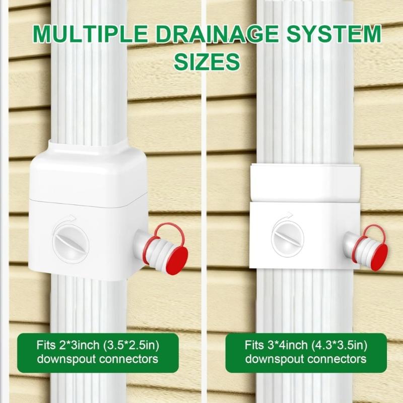 Easy Install Downspout Diverter For Roof Drainage Practical Simple Setups Rain Diverter with Adjustable Valves