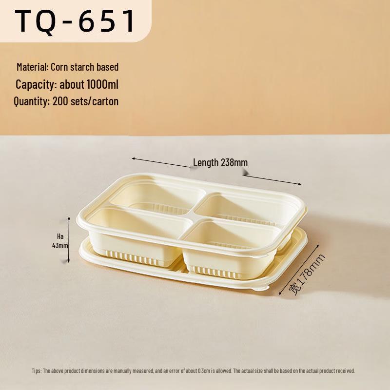 Compostable Corn Starch Disposable Food Containers