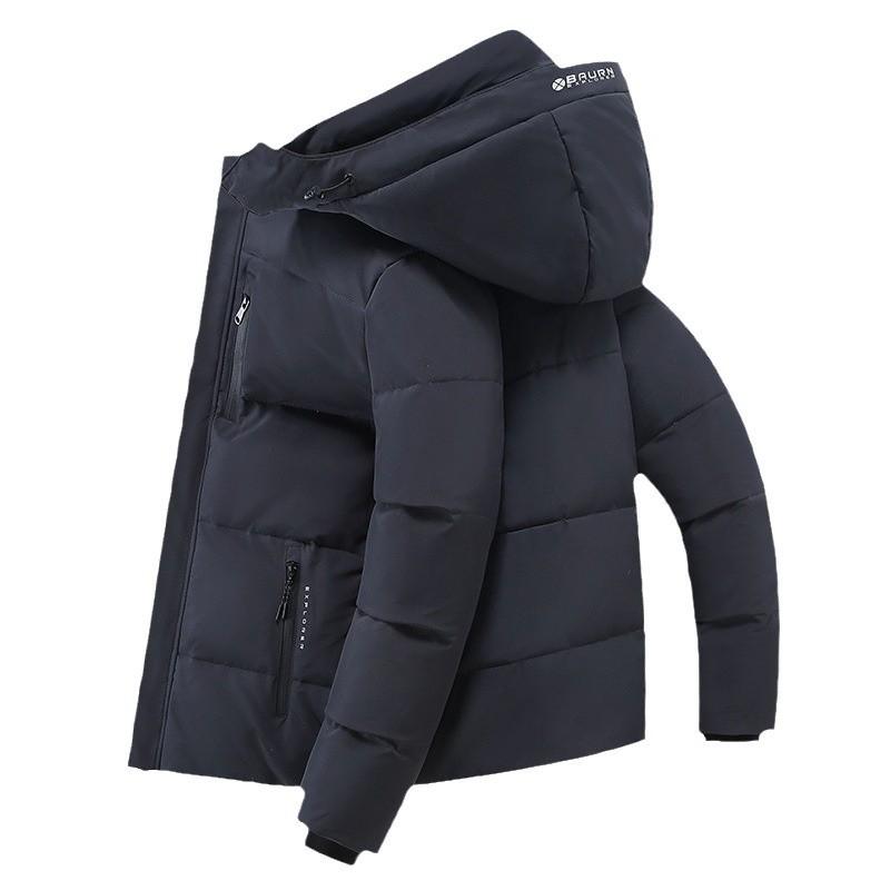 

Новая ветрозащитная одежда для мужчин, короткая зимняя куртка с капюшоном для мужчин среднего и пожилого возраста 5XL серый