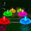 4pcs Solar Powered LED Street Lamp for Garden, Cottage, Landscape,Fountain Decor,7 Colors Jellyfish Lamp