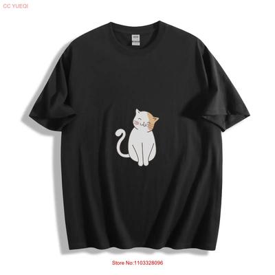 Cute Cartoon Calico Cat T Shirt Vintage Washed Soft Designer Clothes Comfortable Fashion Casual Stylish Top For Everyday Wear