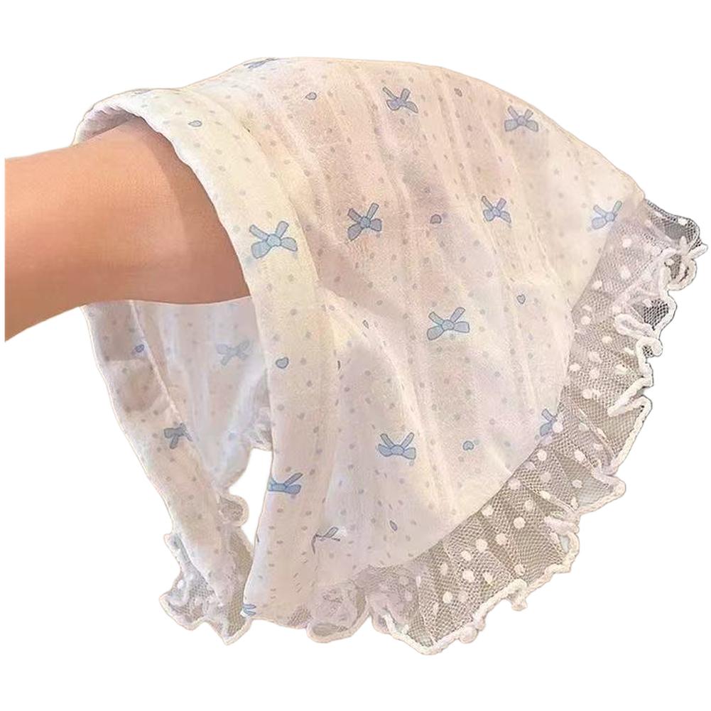 Delicate Lace Patterns Vintage Lace Hairband Plaid Triangle Scarf