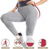 Europäische Waben Jacquard High-Waist Po-Lifting Yoga-Leggings für Damen