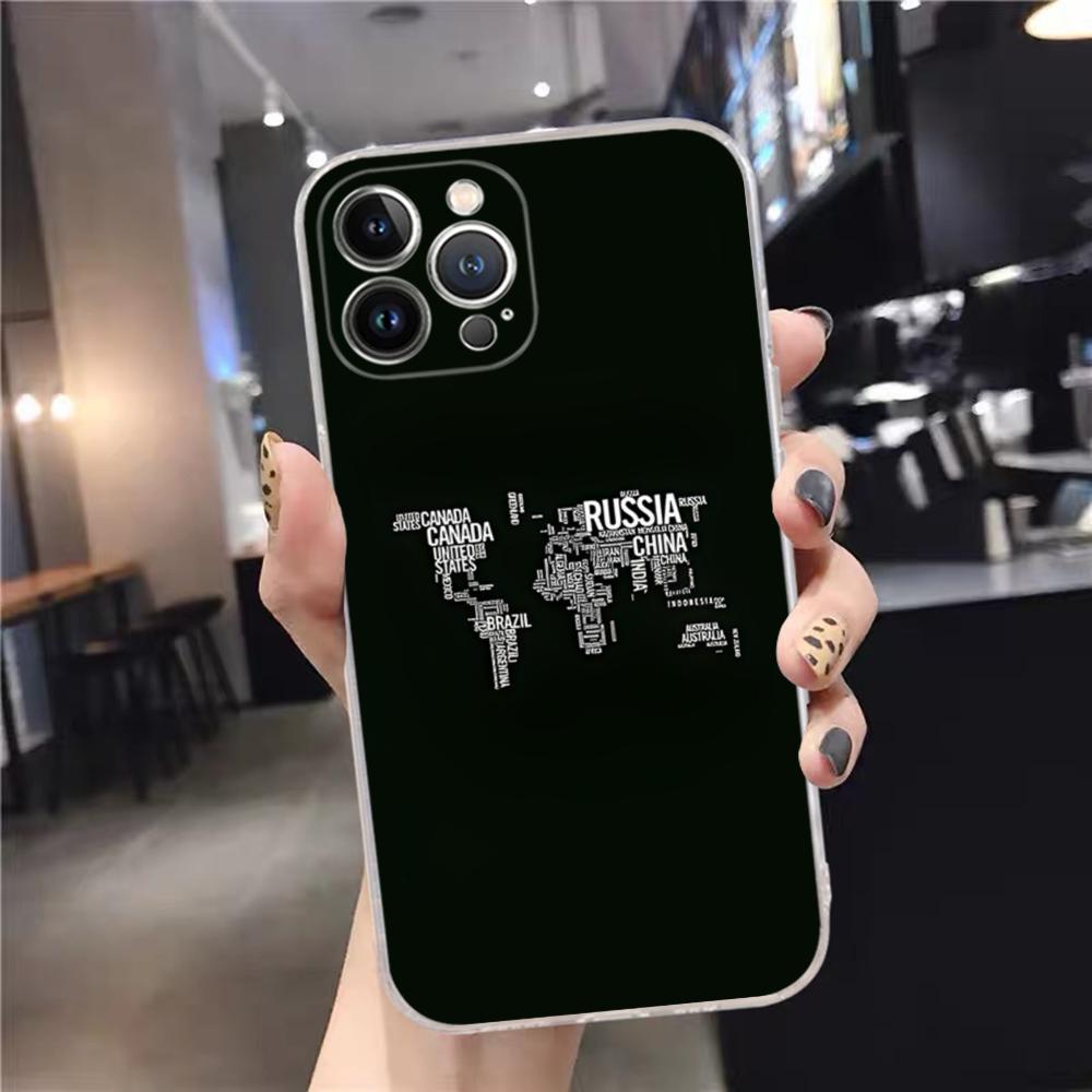 geography Travel fly Phone Case For iPhone 15 14 11 12 13 Mini Pro XS Max Cover 6 7 8 Plus X XR SE 2020 Funda Shell
